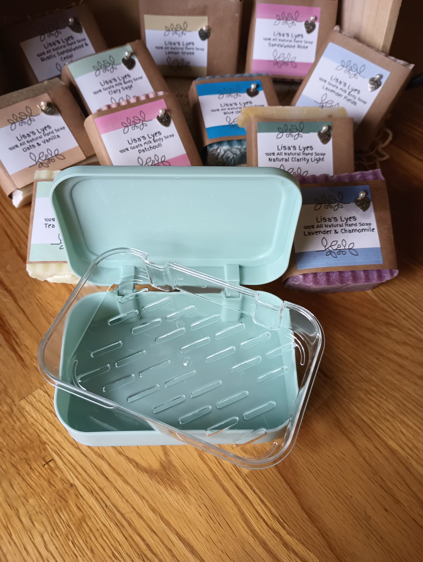 Pale Green Travel Soap Container