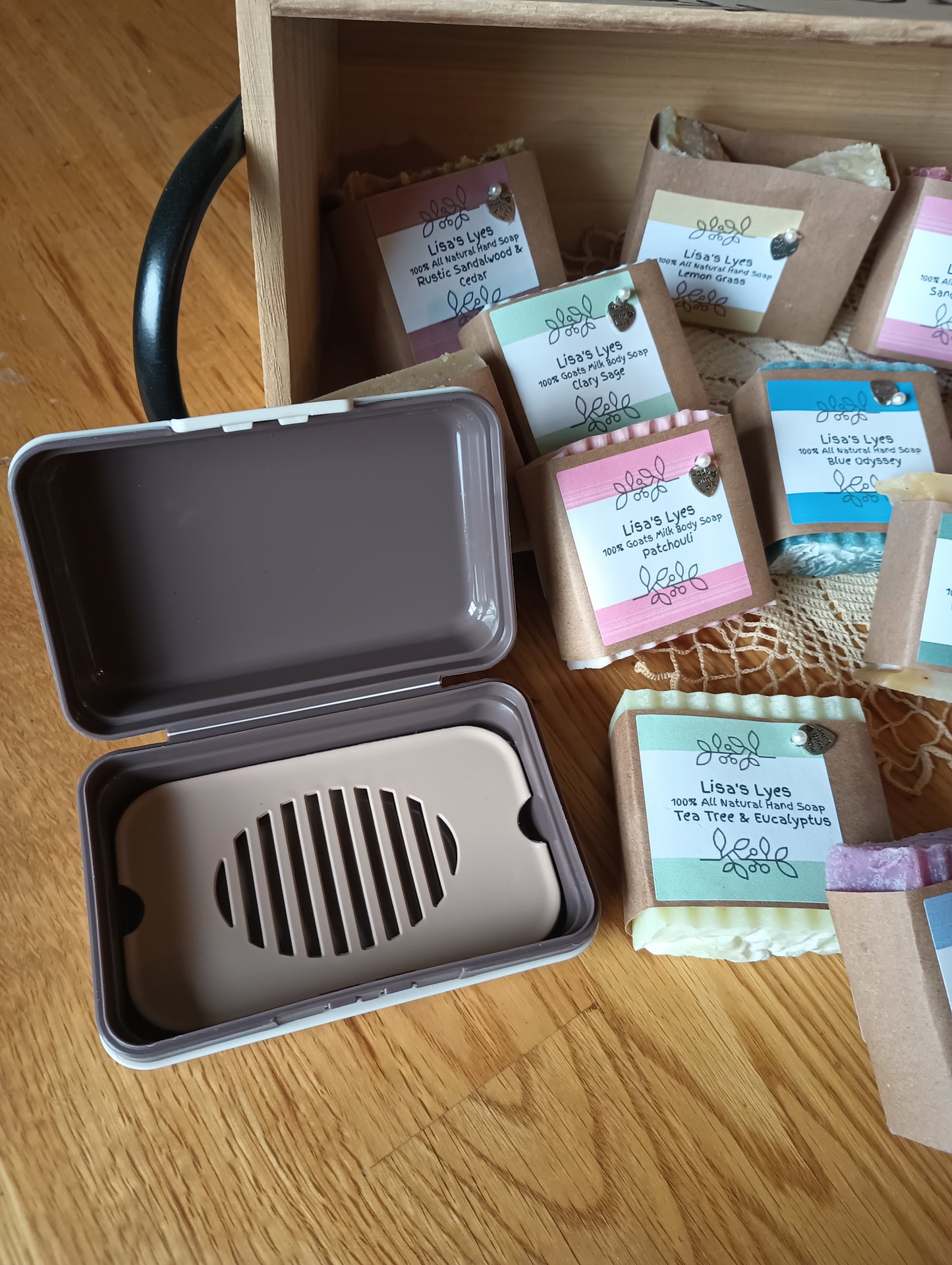 Beige Leak Proof Travel Soap Container