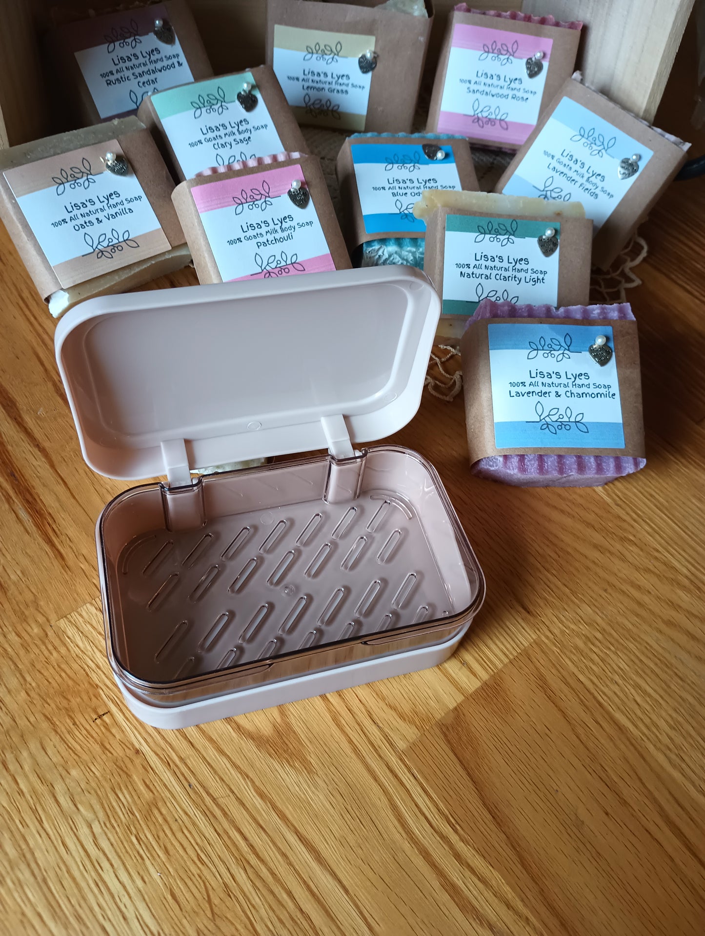 Light Mauve Travel Soap Container