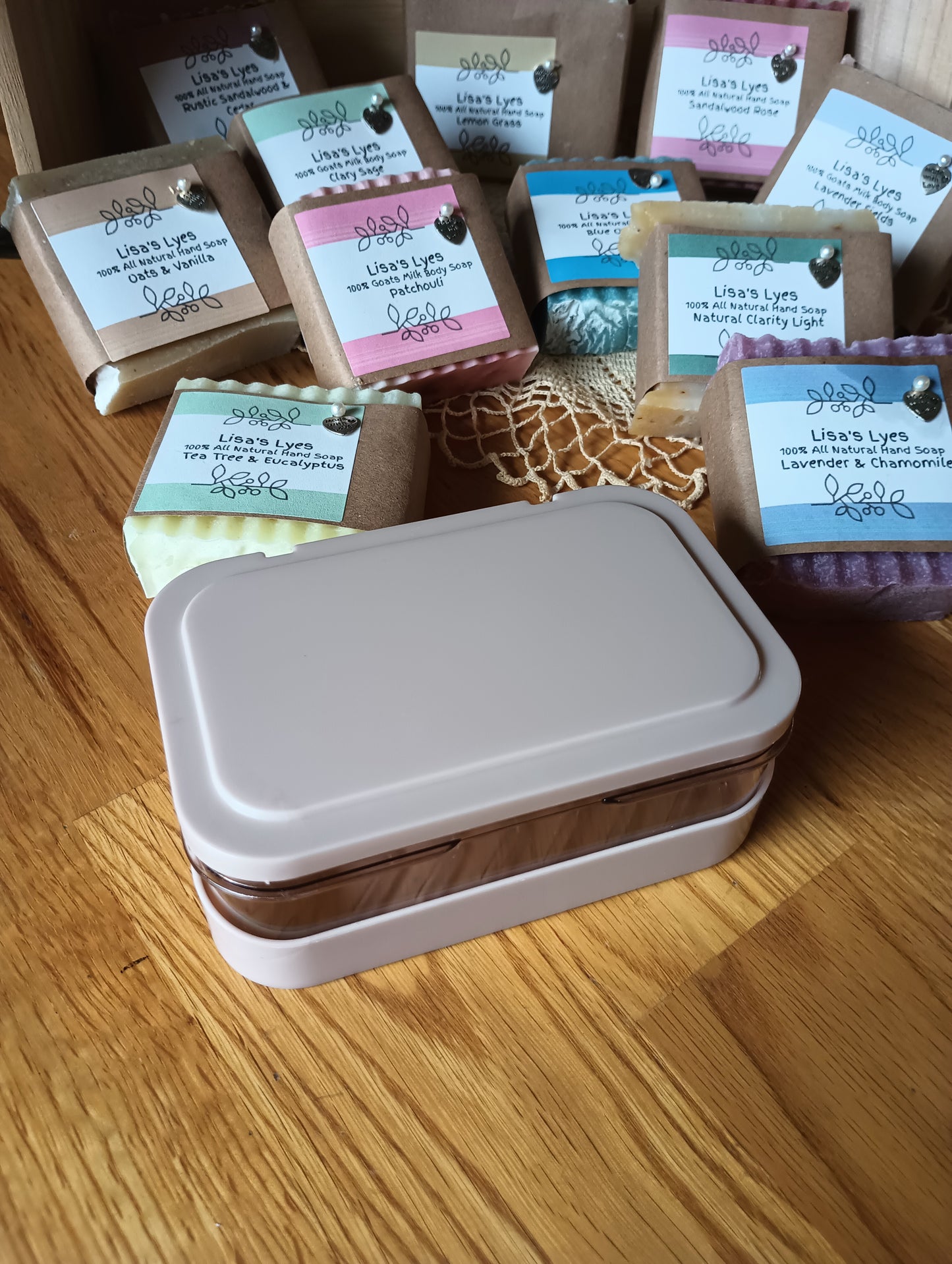 Light Mauve Travel Soap Container