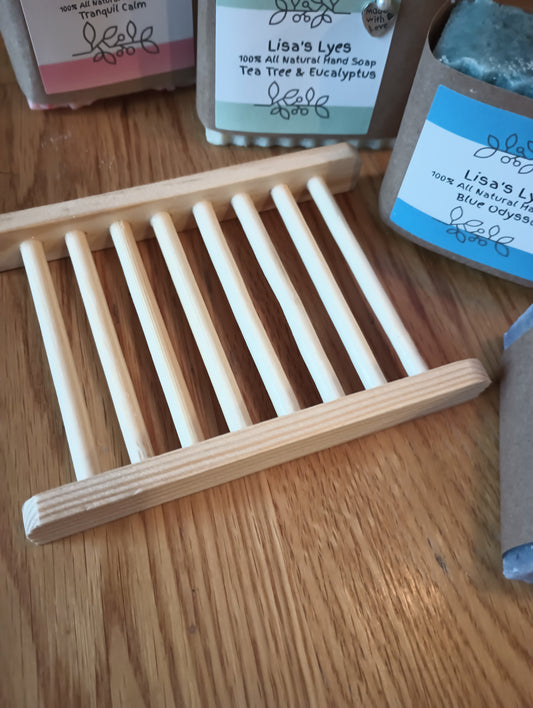 Light Wooden Rolled Rack Soap Dish