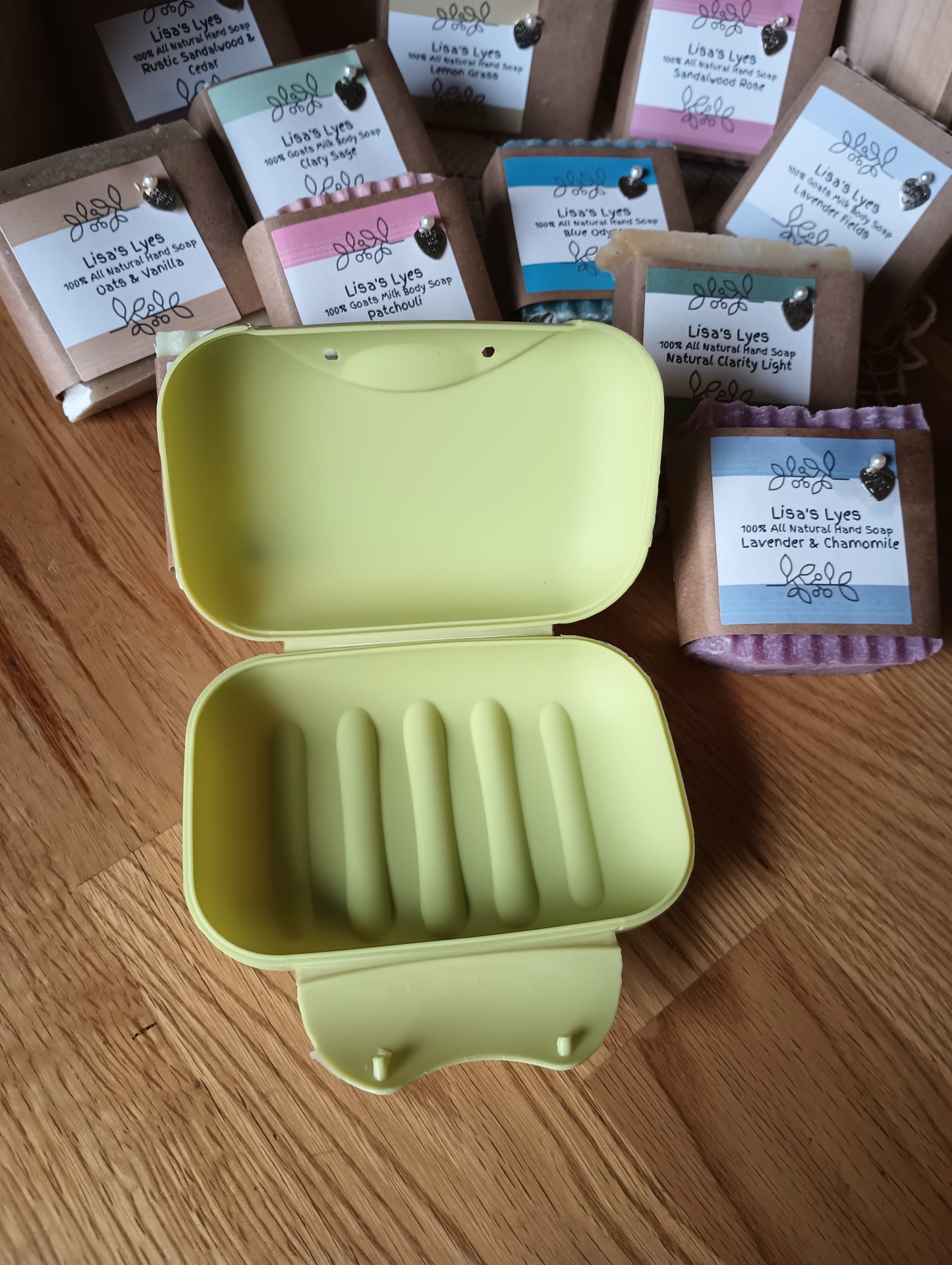 Vibrant Green Travel Soap Container