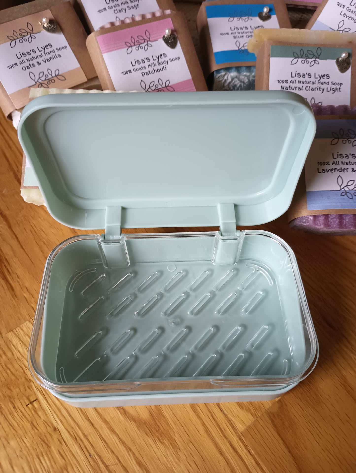 Pale Green Travel Soap Container