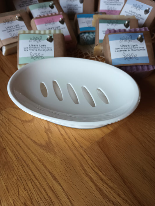 White Oval Soap Dish